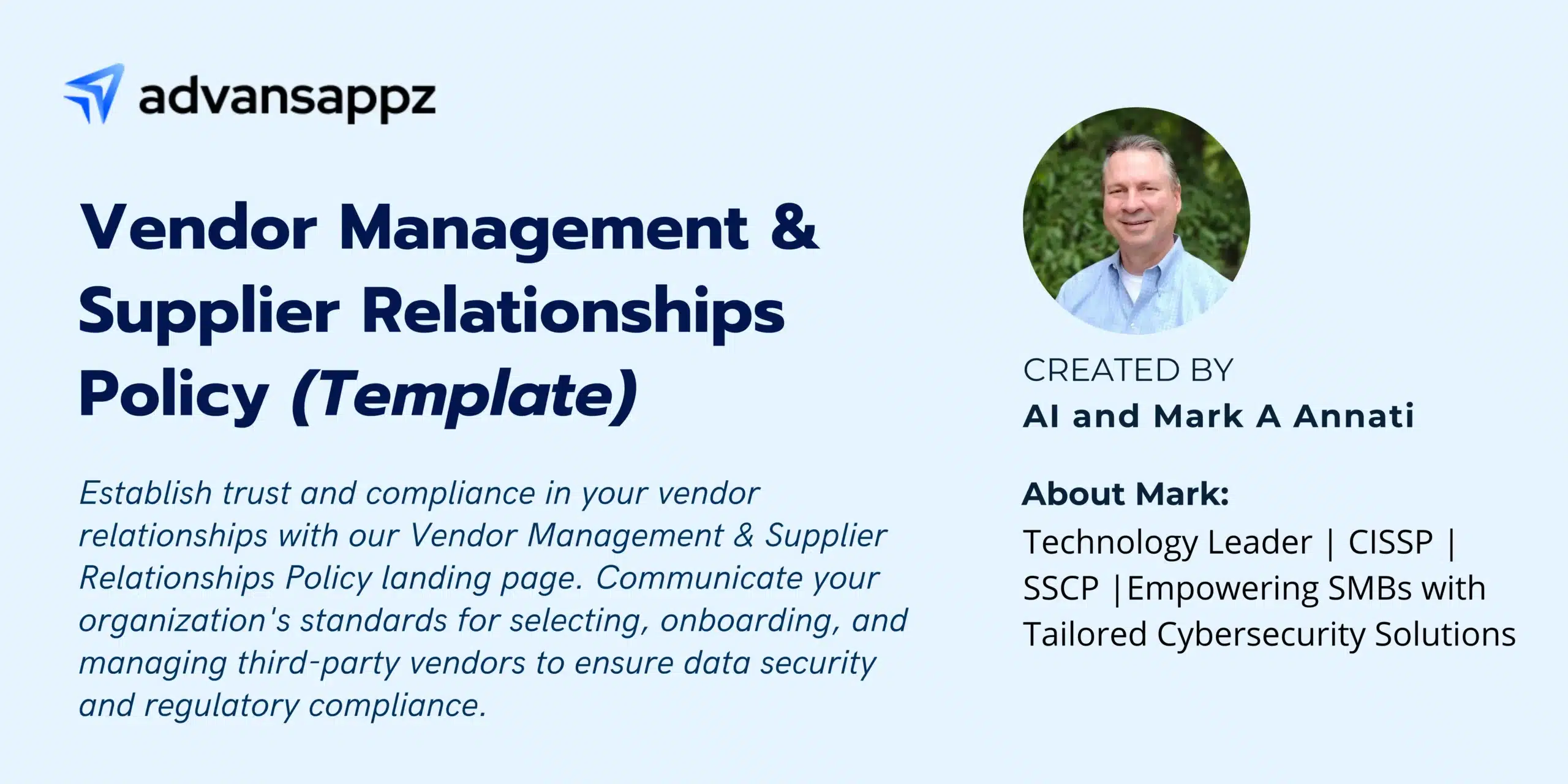 Vendor Management & Supplier Relationships Policy